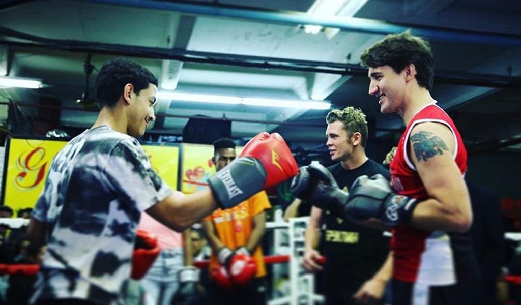 Punching Prime Minister Trudeau at Gleason’s