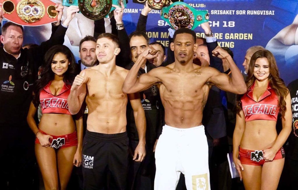 Golovkin and Jacobs Make Weight On Friday Morning