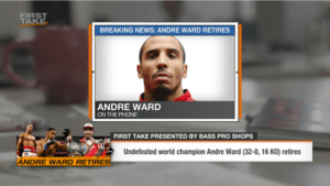 Andre Ward announced his retirement with a call in to ESPN's First Take in 2017. 