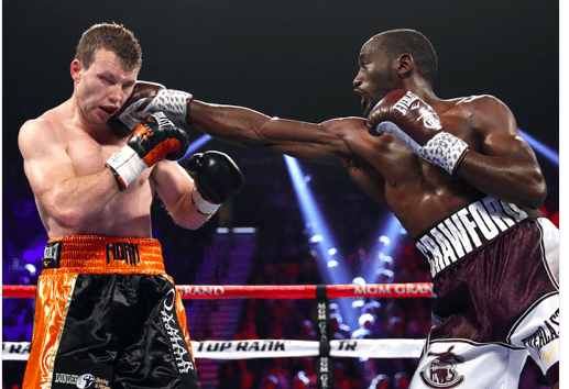 Bud A Badass At 147, Too; Crawford Dogs Horn, Gets TKO9 Win