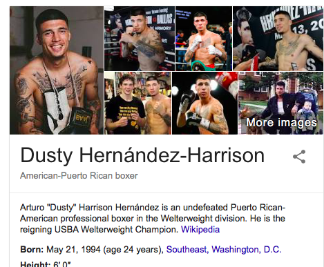 Dusty Harrison Fights Dec. 1st in DC