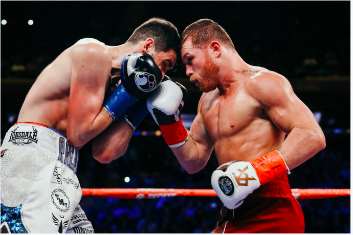 Canelo battered Rocky on Dec. 15, 2018.