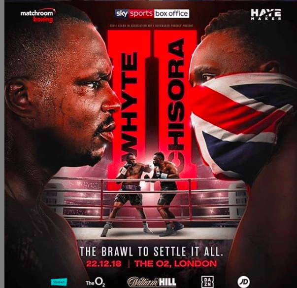 Dillian Whyte versus Dereck Chisora is a rematch of a solid heavyweight rumble and the winner could get a grand opportunity, in the form of a fight with Anthony Joshua.