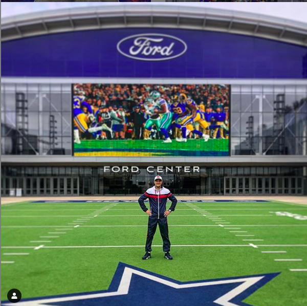 Kovalev pictured at the Cowboys practice facility days before his rematch with Alvarez. 