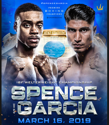 Errol Spence fights Mikey Garcia on March 16, 2019. 