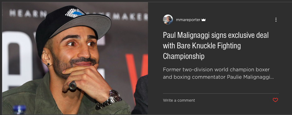 MALIGNAGGI Gives Details On BARE-KNUCKLE BOXING Debut