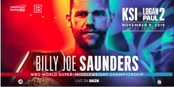 Billy Joe Saunders To Fight On KSI v Logan Paul Undercard, November 9th