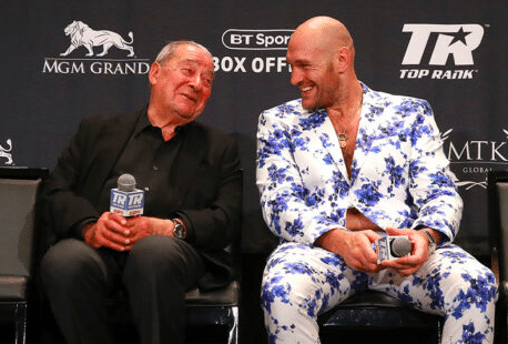 Bob Arum and Tyson Fury, promoter and heavyweight boxer