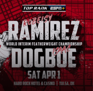 Promoter Bob Arum presents Robeisy Ramirez v Isaac Dogboe on April 1, 2023