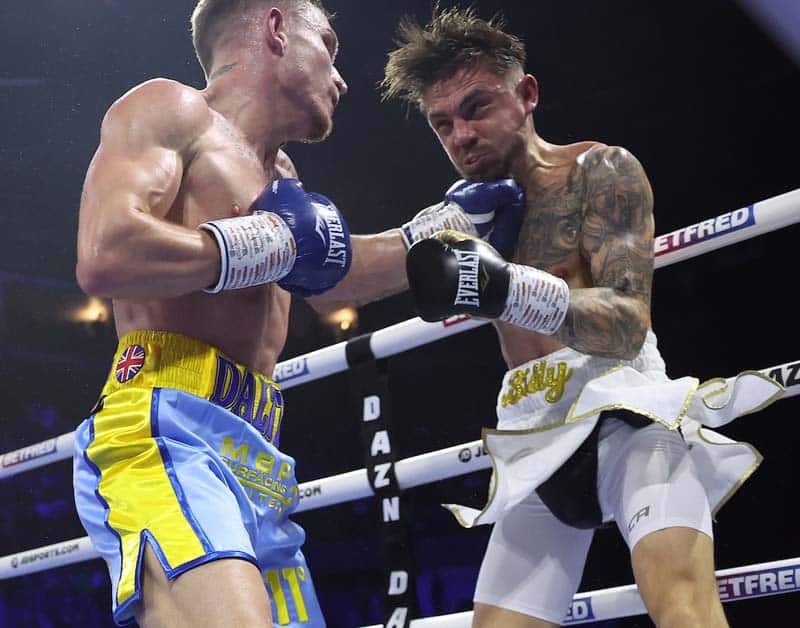 Super lightweight Dalton Smith of Sheffield had little to fear from Billy Allington of Surrey. Photo: Mark Robinson, Matchroom Boxing