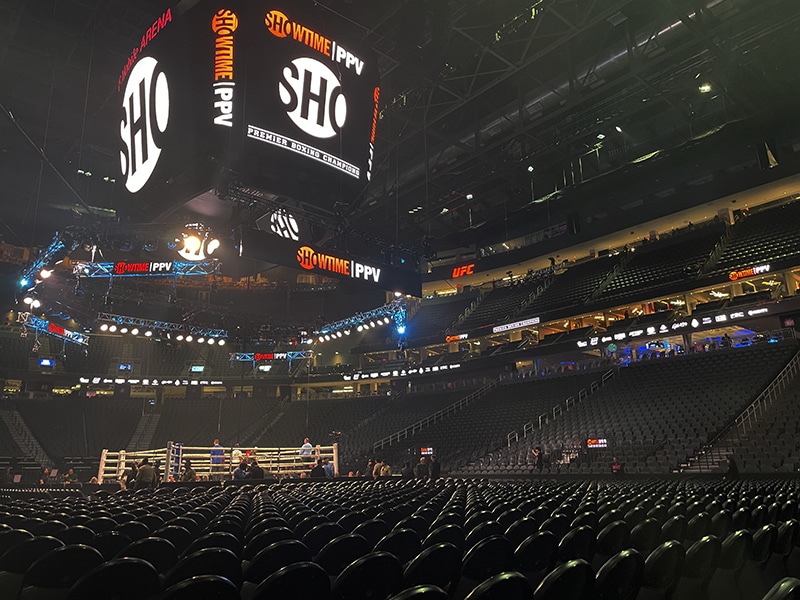 Interior of the T-Mobile Arena in Las Vegas. Photo: Gayle Falkenthal, NY Fights