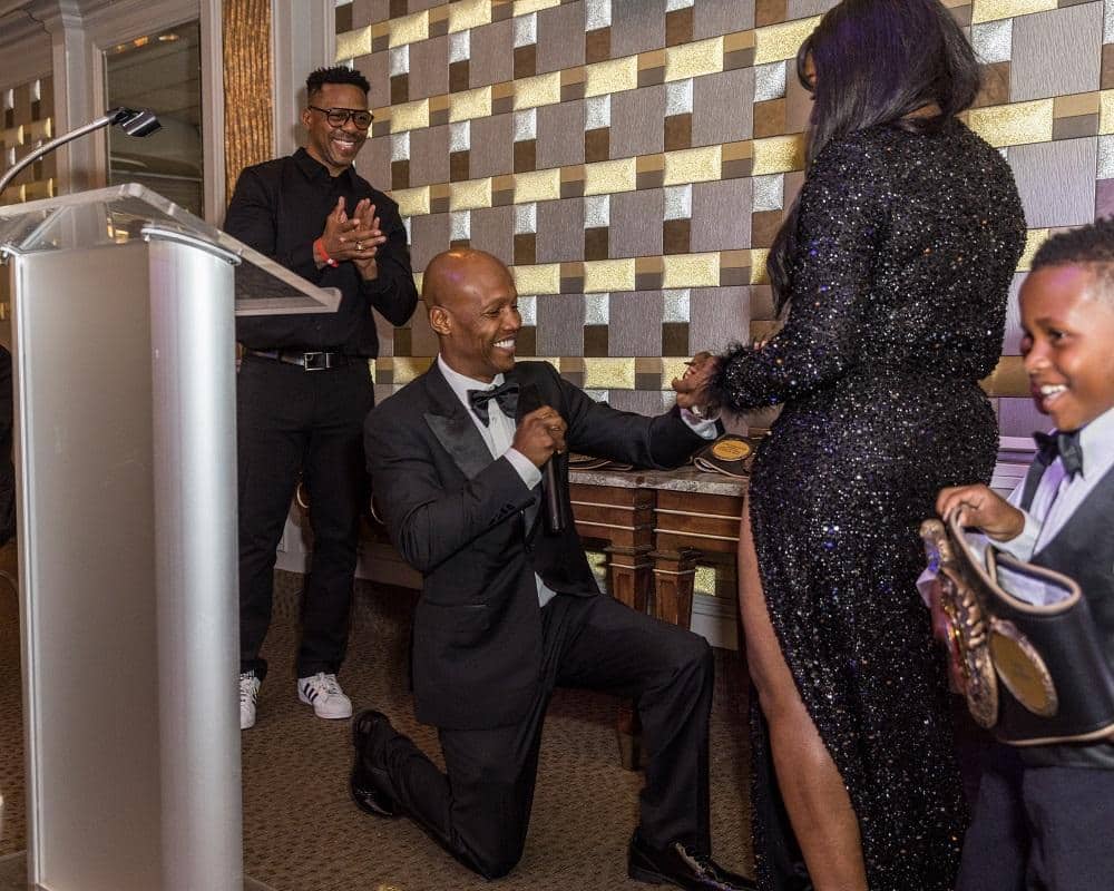 Zab Judah proposes to girlfriend Dominesha at NY State Boxing Hall of Fame induction April 30, 2023