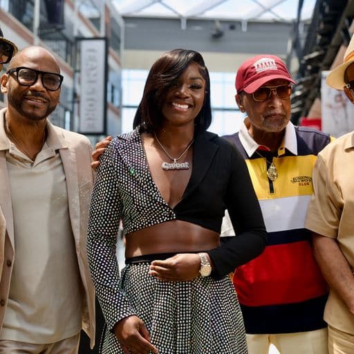 Claressa Shields with the Four Tops 