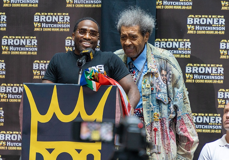 Maybe this partnership was inevitable. Don King signed Adrien Broner in March and promotes their first fight together on Friday, June 9. Photo: David Martin / DKP