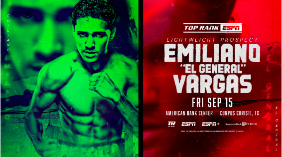 Emiliano Vargas To Fight on ESPN September 15