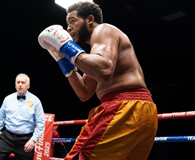 Devon Young had a good night with two defeats over heavyweight title contender Michael Hunter. Photo: Chris Farina, Team Combat League