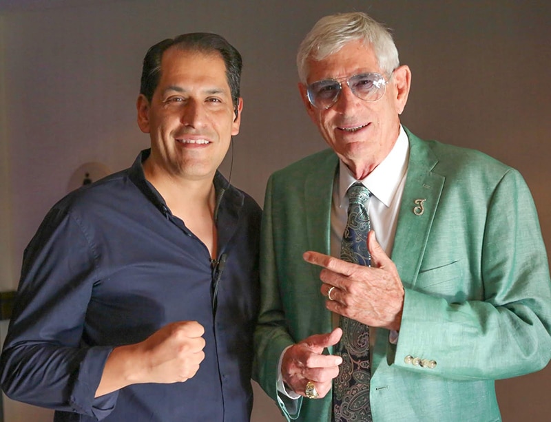 Alex Camponovo and the late Ken Thompson. Photo: Thompson Boxing