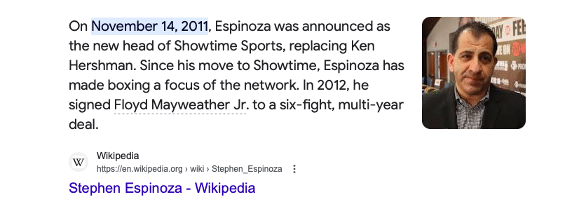 Stephen Espinoza, hea dof boxing at Showtime