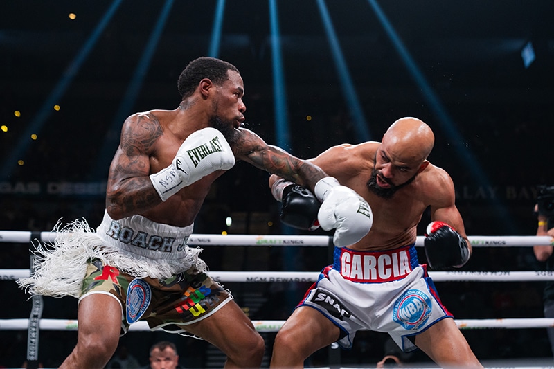 A 12th round knockout against Hector Luis Garcia gave Lamont Roach his first world title. He's going for two on Saturday. Photo: Premier Boxing Champions