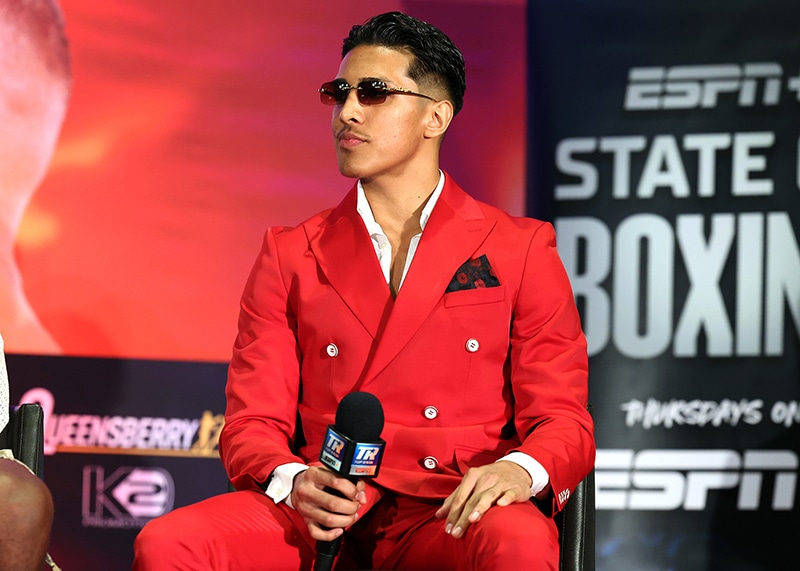 Emiliano Vargas is thoroughly enjoying his boxing career so far. Photo: Mikey Williams, Top Rank Boxing