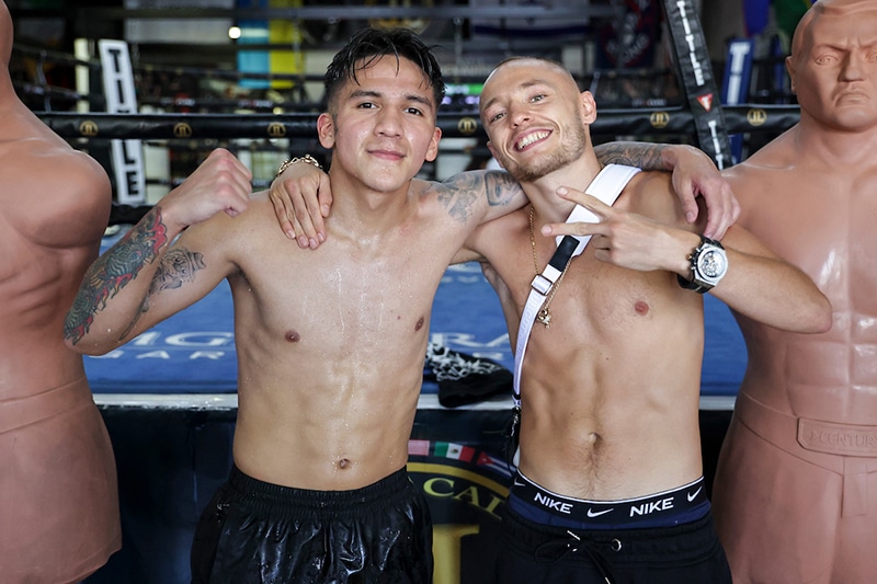 Sunny Edwards has been training alongside former opponent Jesse Rodriguez. Photo: Melina Pizano, Matchroom.