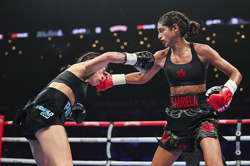 Gabriela Fundora is a wicked power puncher, with similar technique as Gennadiy Golovkin. Photo: Cris Esqueda, Golden Boy Boxing