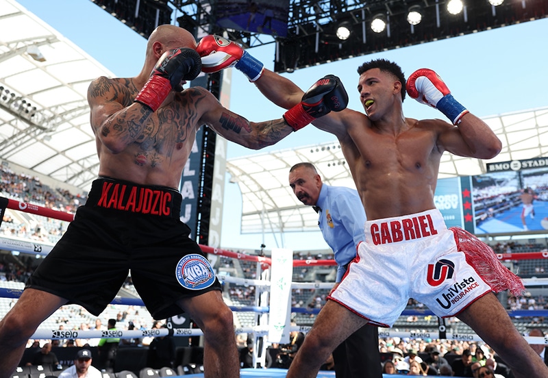 David Morrell eased into the light heavyweight division with a decision win over Radivoje Kalajdzic. Photo: Mark Robinson, Matchroom Boxing