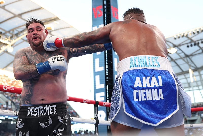 Andy Ruiz Jr and Jarrell Miller fought to a disappointing draw. Photo: Mark Robinson, Matchroom Boxing heavyweight