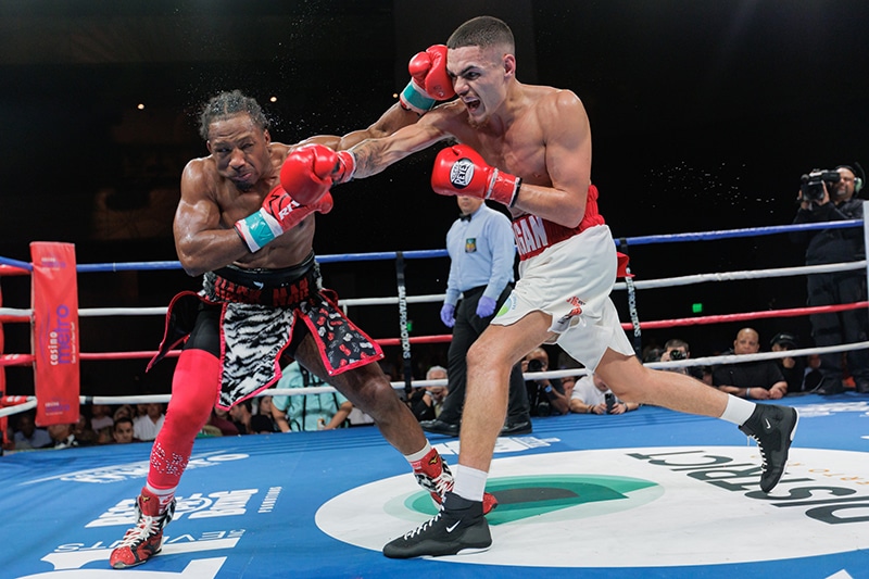 Joshua Pagán was in command throughout the fight. Photo: Jesus Muriel