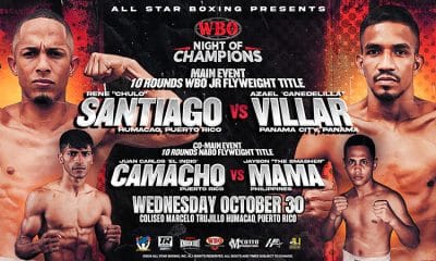 Rene Santiago vs Azael Villar On ESPN Plus Oct. 30