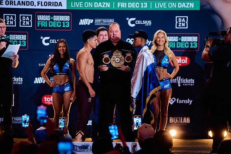 Antonio Vargas and Winston Guerrero at their face-off Thursday. Photo: Joseph Correa, MVP