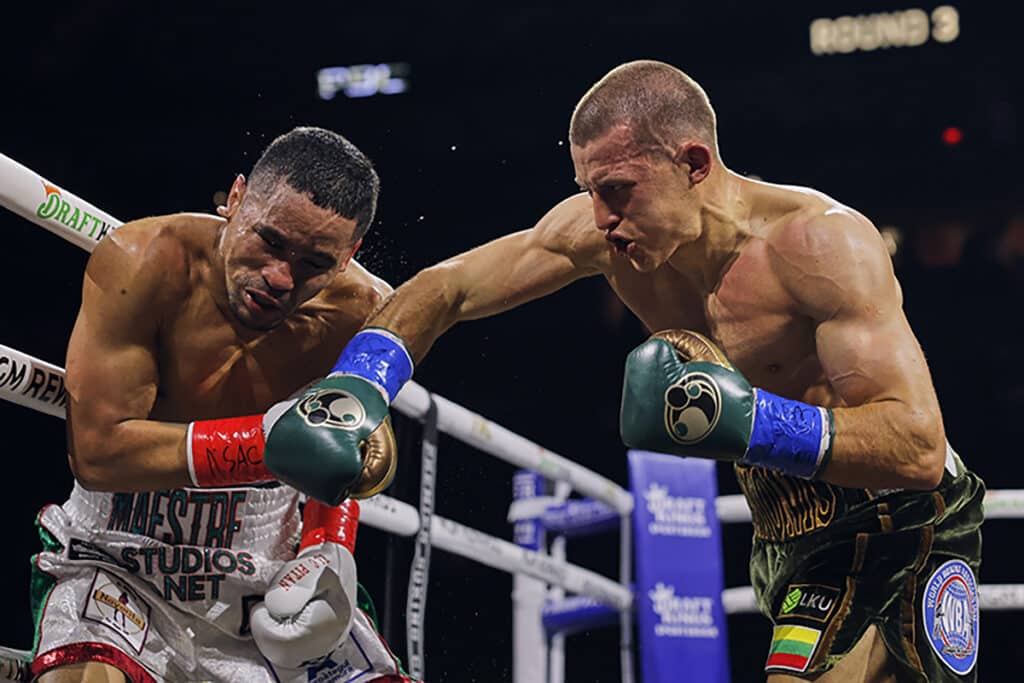 Eimantas Stanionis took care of business against Gabriel Maestre and intends to do the same against Jaron Ennis. Photo: Matchroom Boxing