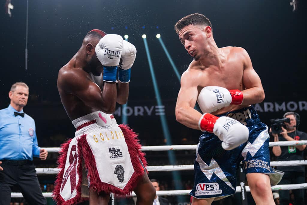 Jose Valenzuela avenged his loss to Chris Colbert in style. Photo: Ryan Hafey, Premier Boxing Champions