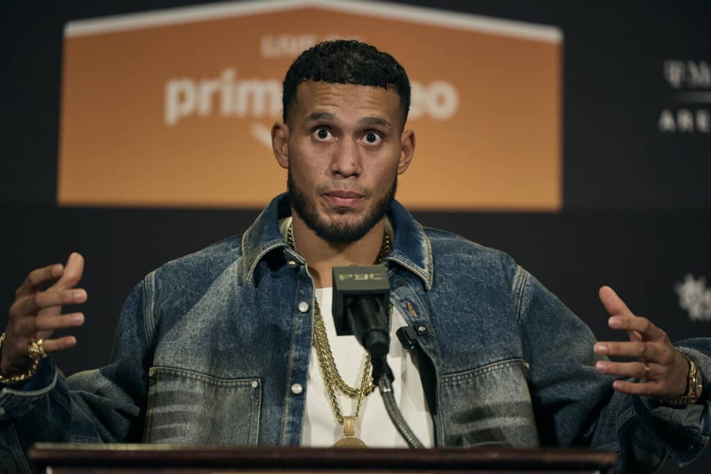 David Benavidez insists he will knock out David Morrell Jr., claiming he's not the toughest opponent he's ever faced. Photo: Esther Lin, Premier Boxing Champions