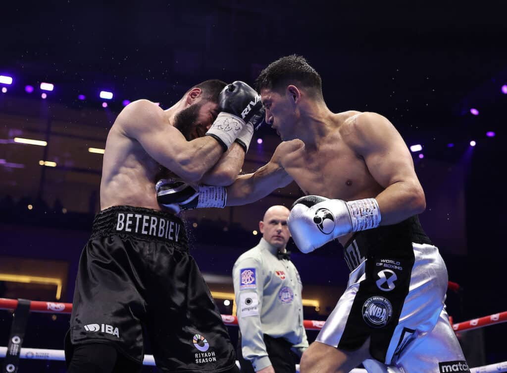 Dmitriy Bivol learned he needed to be busier in his loss to Artur Beterbiev four months ago. Photo: Mark Robinson, Matchroom Boxing