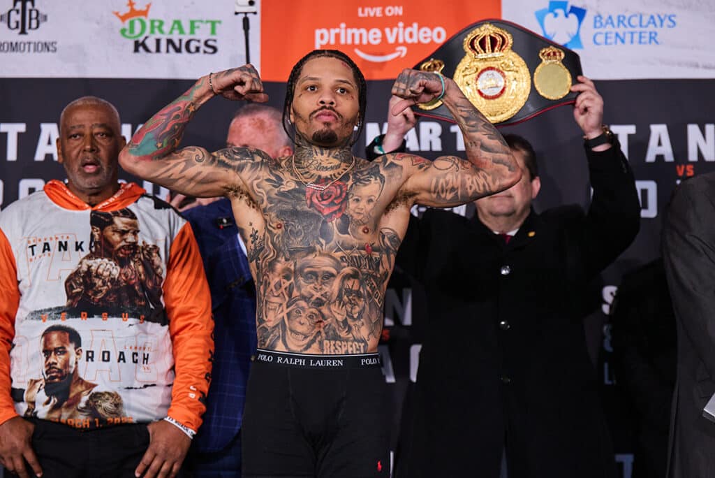 Gervonta Davis weighed in at 133.4 pounds for his title defense, well under the 135 pound limit. Photo: Esther Lin, Premier Boxing Champions