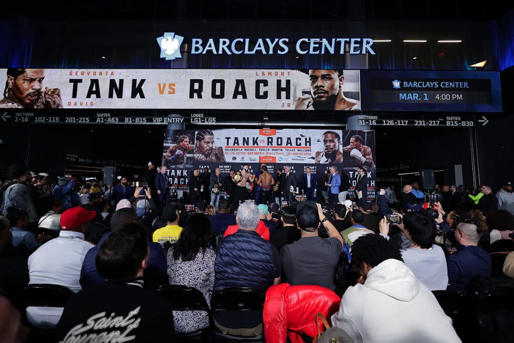 The crowd Friday for the Davis vs Roach weigh-in at the Barclays Center. Photo: Esther Lin, Premier Boxing Champions Gervonta Davis
