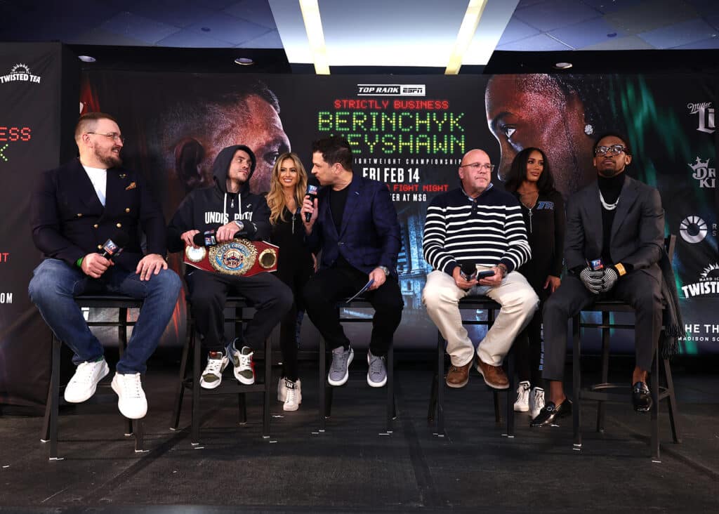 Denys Berinchyk didn't let Keyshawn Davis's accusations get to him. Photo: Mikey Williams, Top Rank Boxing