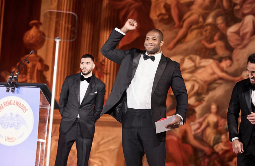 Daniel Dubois won the Ring Magazine Knockout of the Year Award for his victory over Anthony Joshua. Photo: Mark Robinson, Matchroom Boxing