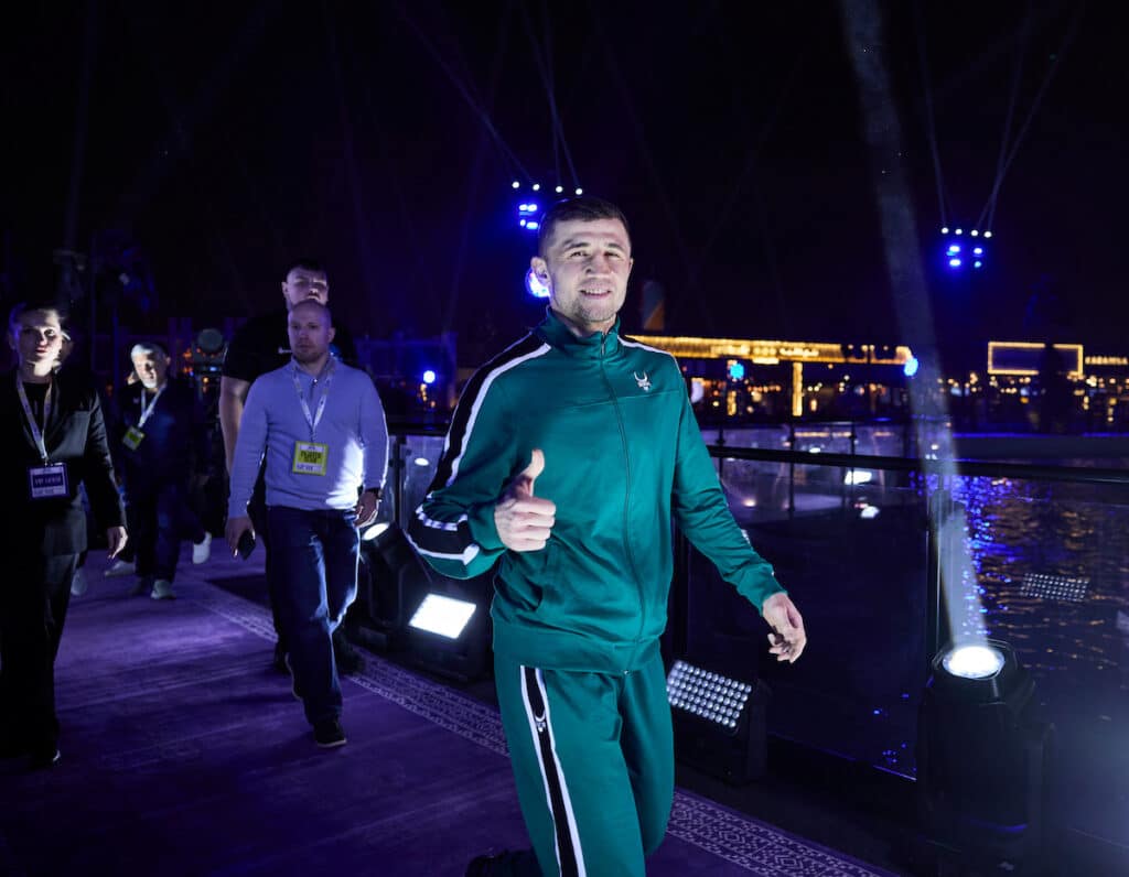 Israil Madrimov says he feels very much at home in Riyadh. Photo: Mark Robinson, Matchroom Boxing