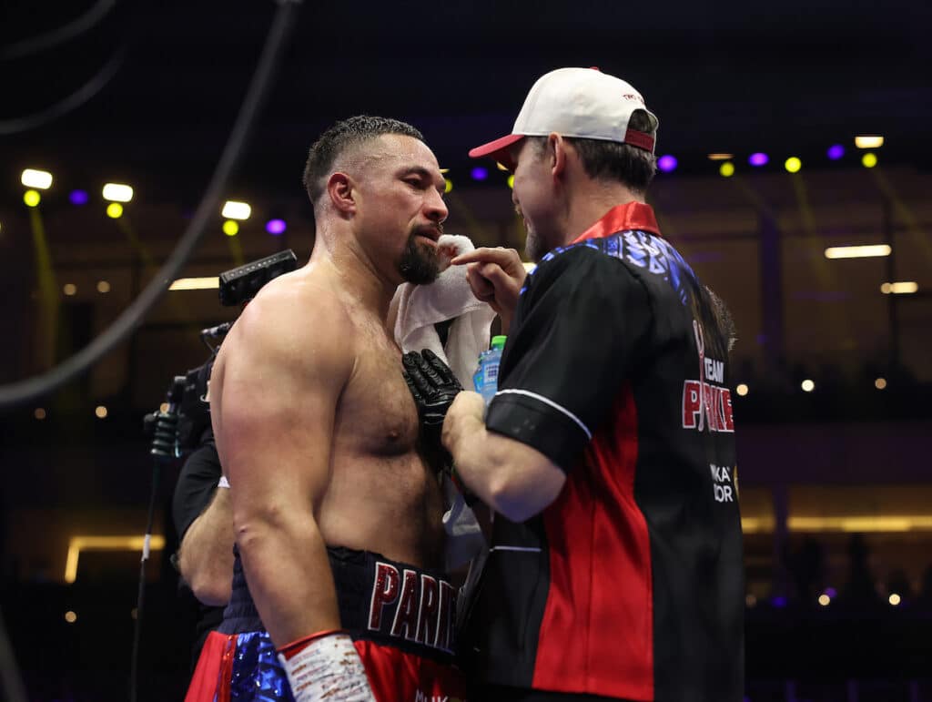 Joseph Parker credits trainer Andy Lee for his resurgence.Photo: Mark Robinson, Matchroom Boxing