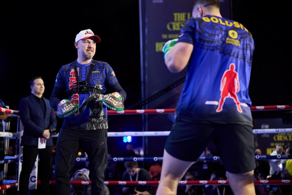 Joseph Parker says he and trainer Andy Lee are ready for anyone including Martin Bakole. Photo: Mark Robinson, Matchroom Boxing