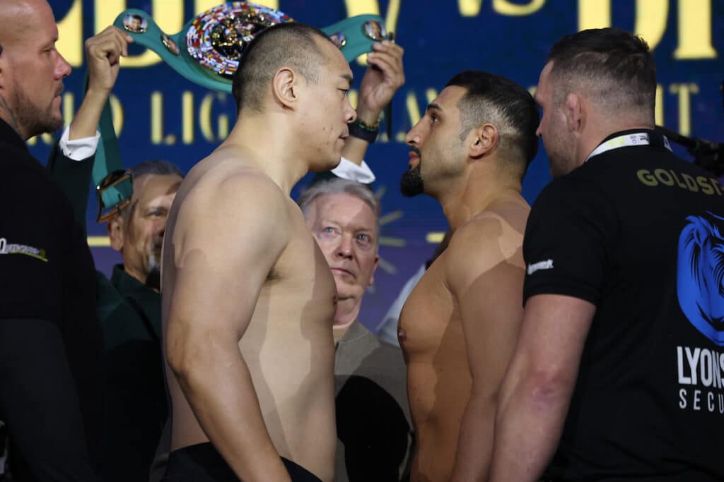 Despite the size difference, Agit Kabayel is our pick in this heavyweight fight. Photo: Mark Robinson, Matchroom Boxing