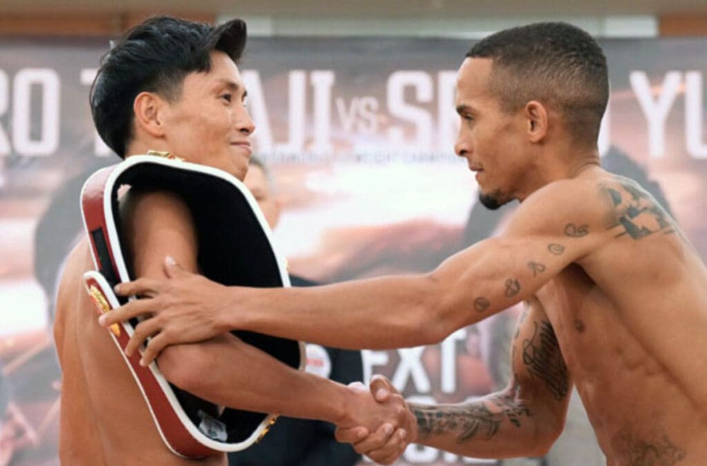 In Thursday's broadcast opener, Japanese standout Shokichi Iwata defends his WBO Light Flyweight title against Rene Santiago of Puerto Rico. Photo: Naoki Fukuda