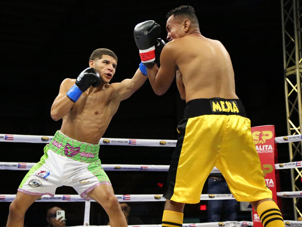 Jean Guerra Vargas of Caguas, Puerto Rico kept his record perfect and got a win for his hometown fans. Photo: Esdel Palermo, Salita Promotions Matias