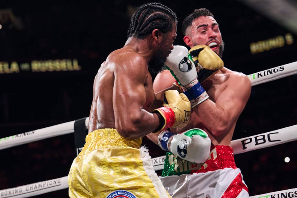 Gary Antuanne Russell won all but a single round on the three scorecards. Photo: Esther Lin, Premier Boxing Champions