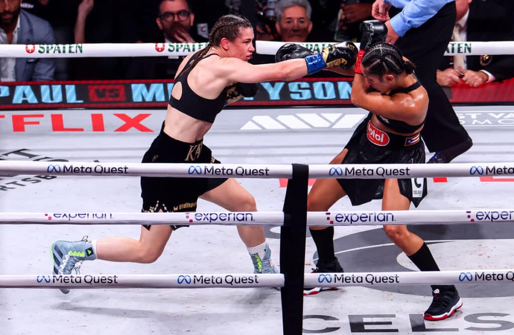 The second fight between Katie Taylor and Amanda Serrano set the record as the most watched women's sporting event in history. Photo: Ed Mulholland Taylor vs Serrano 3