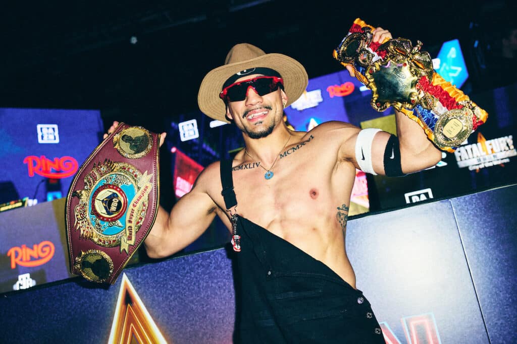 Everyone expected fireworks on Tuesday in New York, and the New York native Teofimo Lopez Jr. delivered. Photo: Geoffrey Knott, Matchroom Boxing