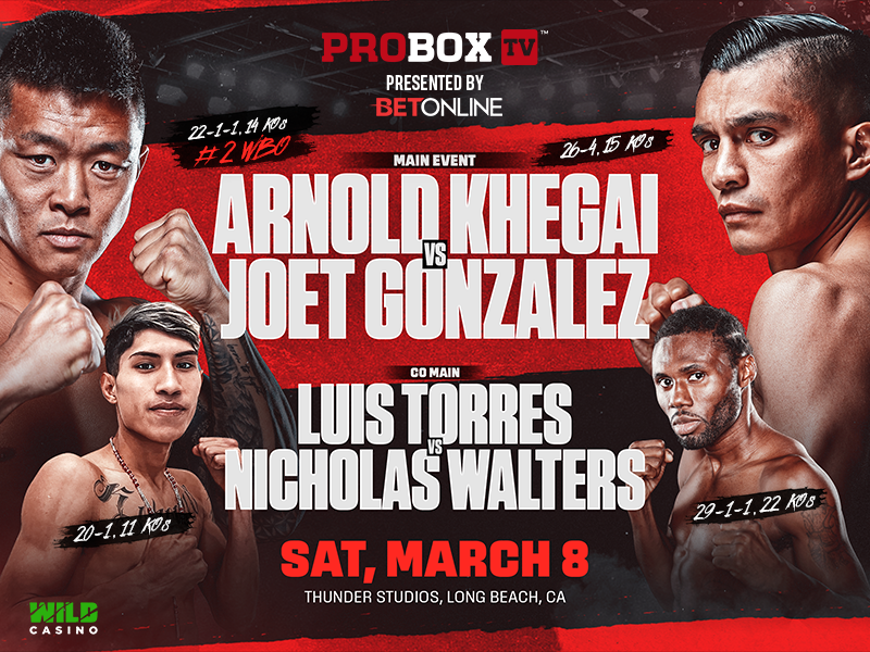 Saturday's ProBox card in Long Beach, California features local prospects, former champions, and contenders. Photo: ProBox combat sports schedule