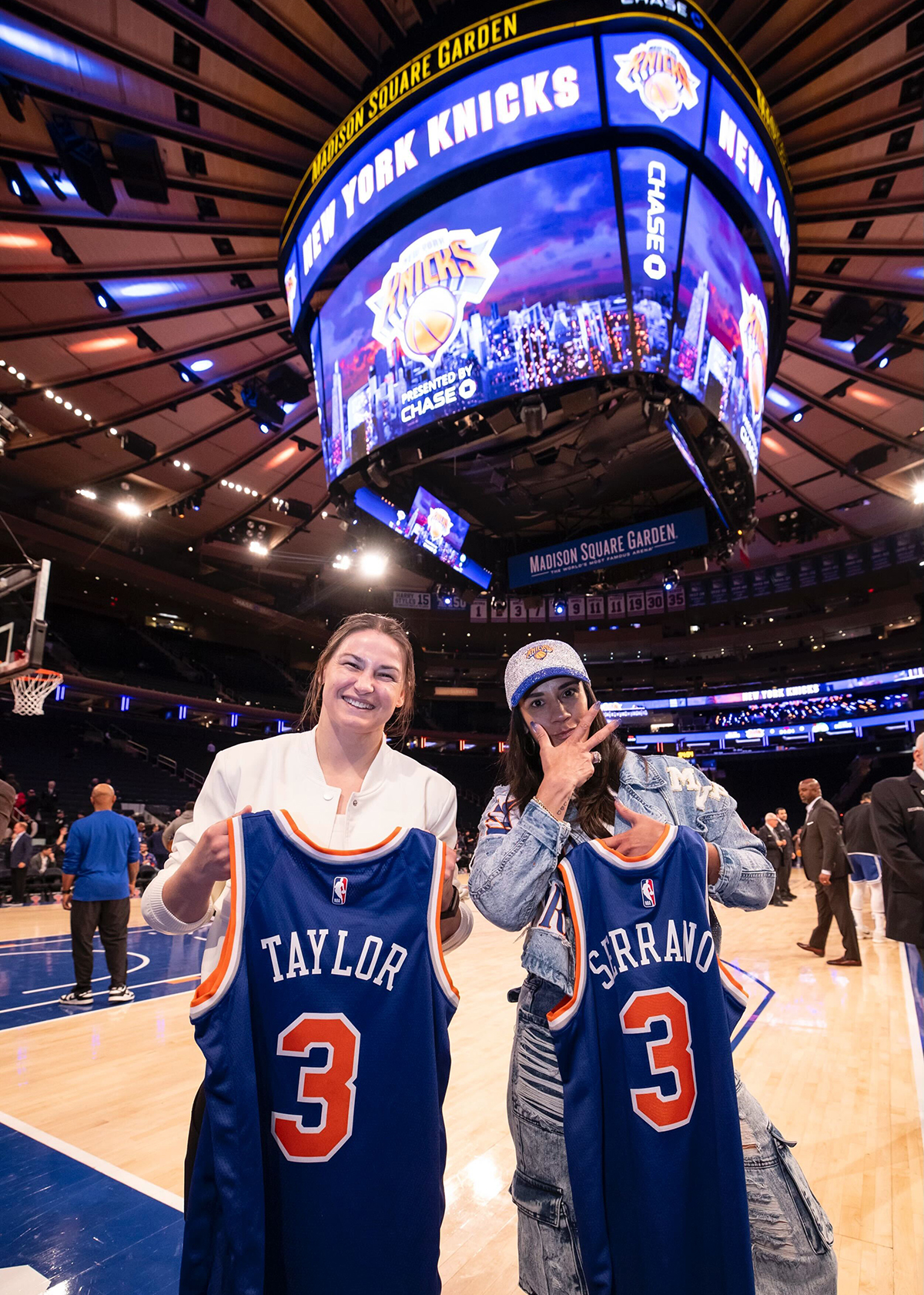 Katie Taylor and Amanda Serrano hit MSG for the New York Knicks vs Boston Celtics game on Tuesday. We know who was rooting for which team! Photo: Most Valuable Promotions